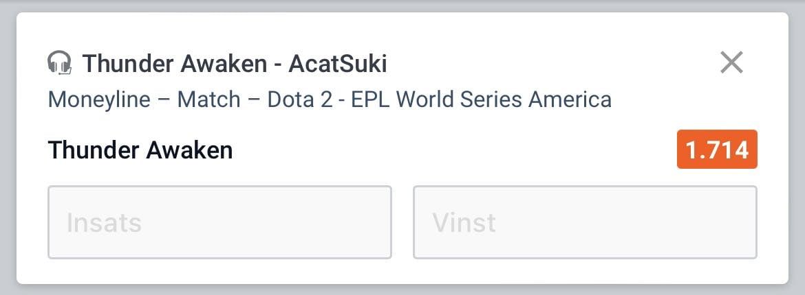 Thunder Awaken - Winner vs Acatsuki - Dota 2